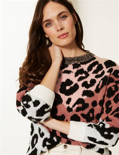 women's animal print jumper.